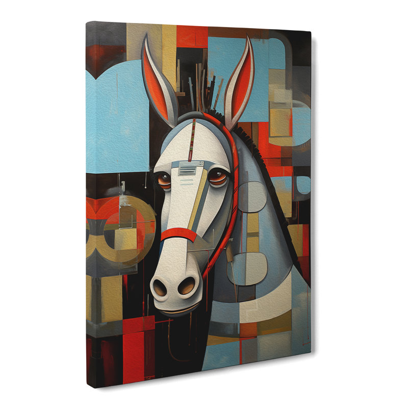 Donkey Constructivism - Wrapped Canvas, 76cm H x 50cm W x 3cm D