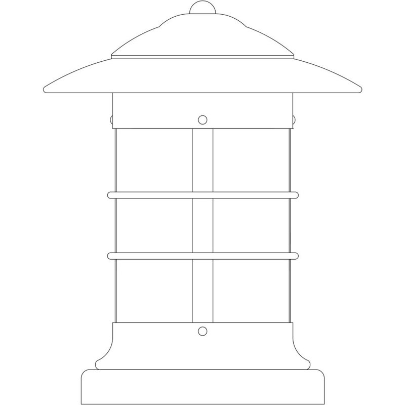 Luminaire d'extérieur 1 lumière Newport, H 11,63 po x l 9,25 po x P 9,25 po, Laiton antique, Blanc cassé