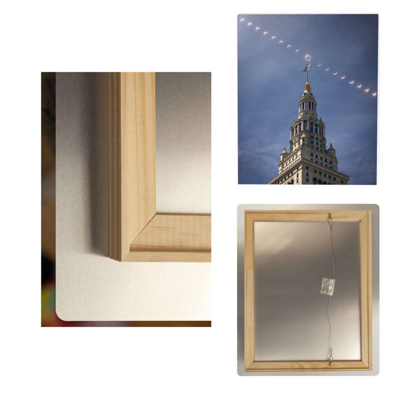 Éclipse solaire diurne à Cleveland — Portrait en métal, 14" H x 11" W