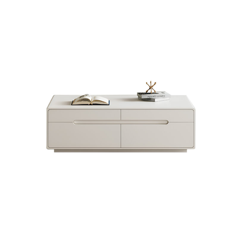 Table basse moderne en bois avec tiroirs, H 17,71 po x l 47,24 po x P 23,62 po
