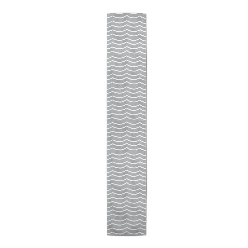Bauman Soft Waves Table Runner, Gray, 72" L x 16" W