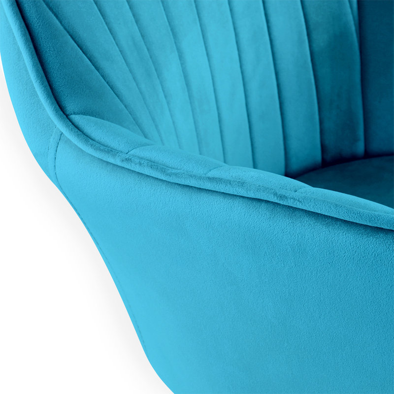 Ariella Velvet Armchair, Teal, Gold