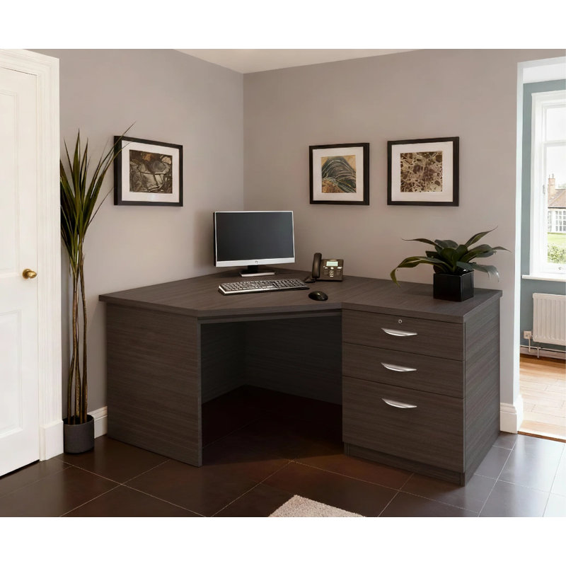 Nemisco Corner Computer Desk, Black