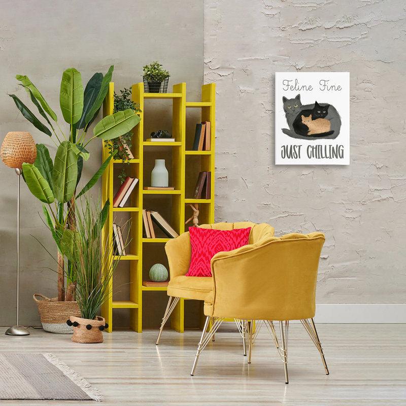 Feline Fine Just Chilling Canvas, design par Ziwei Li, H 20 po x l 16 po