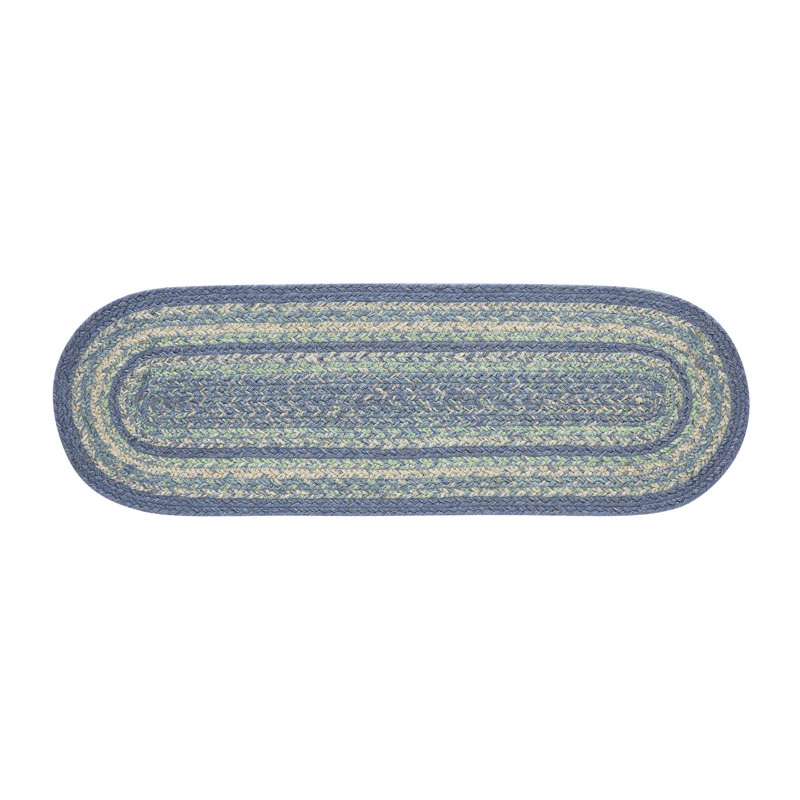 Tapis de couloir Milja, L 24 po x l 8 po, Bleu
