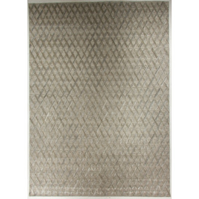 Viscose Geometric Indoor Rug