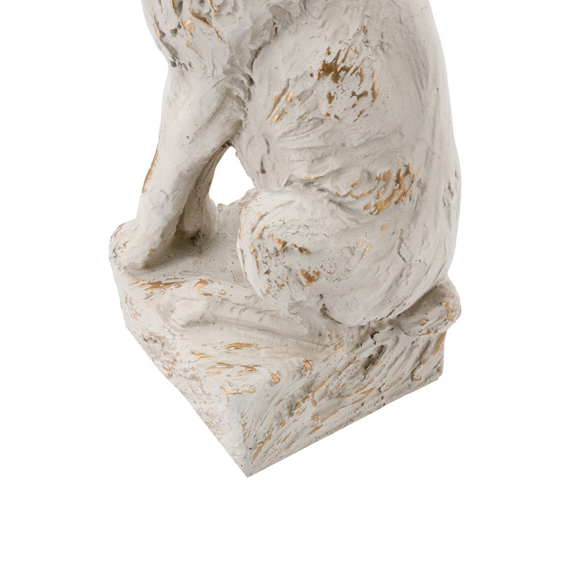 Grande figurine de lapin assis en magnésium