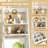 Vanity Desk w/ Flip-up Mirror and Stool w/ 3-Color Lighting 6 Compartments