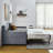 Twin Size Upholstery Daybed With Twin Size Erectable Trundle And USB Charging Design, Linen Grey-1549346804