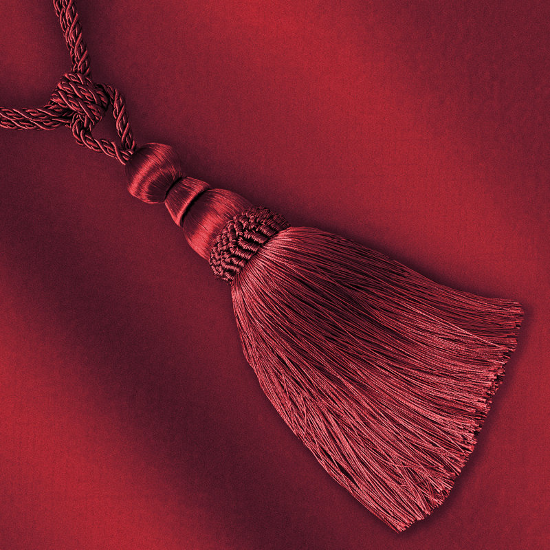 Amelia Red Polyester Tassel Drapery Tieback