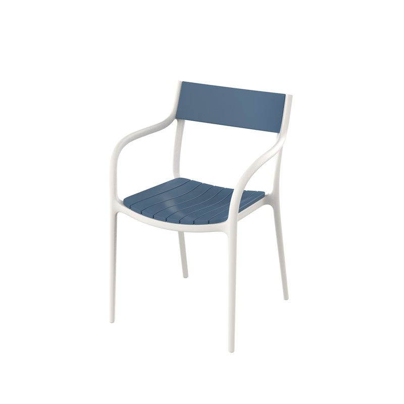 Madison Slats Chair, Ocean, White