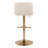 Swivel Upholstered Adjustable Height Counter Stool with Metal Frame-93302579