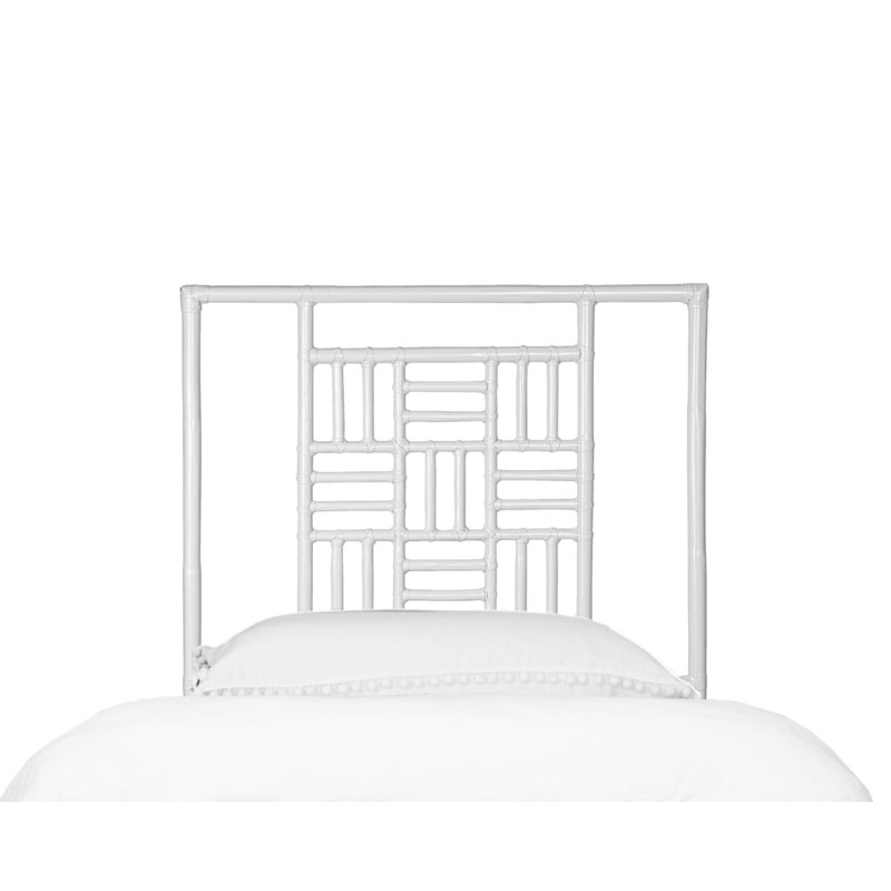 Finn Queen Bed, Pool Blue, White, Extra-long Twin