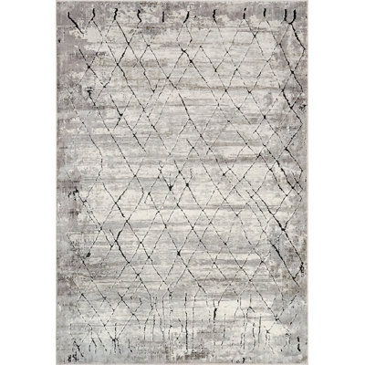 Marcia Viscose Geometric Indoor Rug