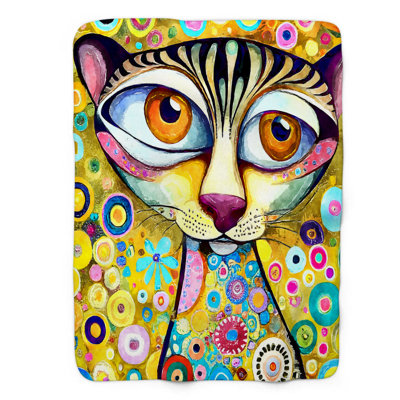 Couverture Boho Cat - 1 pièce