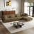 5 - Piece Upholstered Camel Corduroy Modular Sectional with Pillow Back and Removable Ottoman-994786017