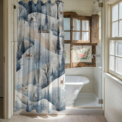 Wintry Escape - Premium Shower Curtain