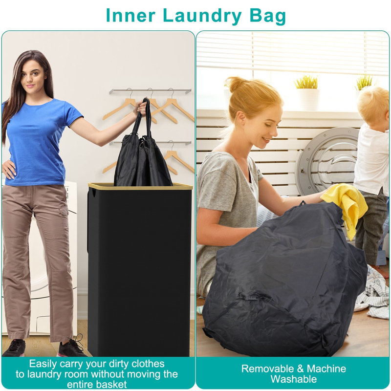 Laundry Cart, Matte Black
