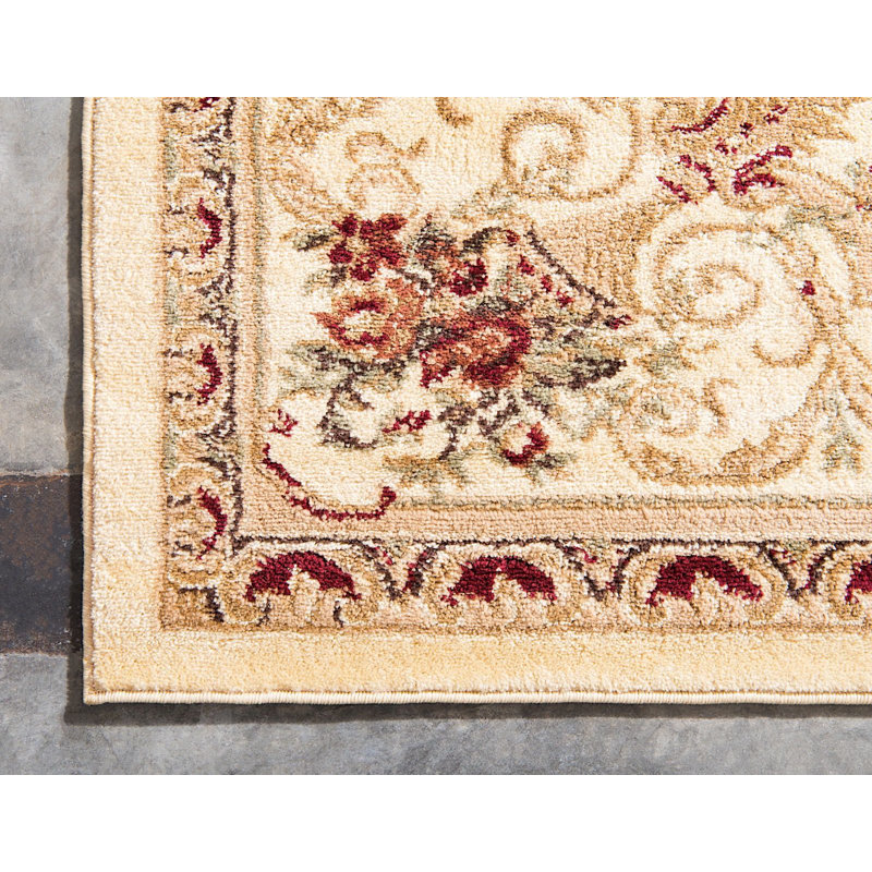 Gangemi Oriental Ivory Area Rug, Rectangle 5' x 8'