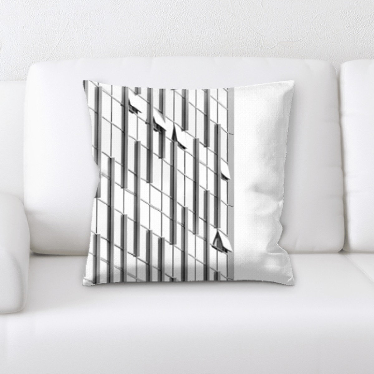 View of Latitude Run® Neff High Rise Buildings Throw Pillow | Wayfair