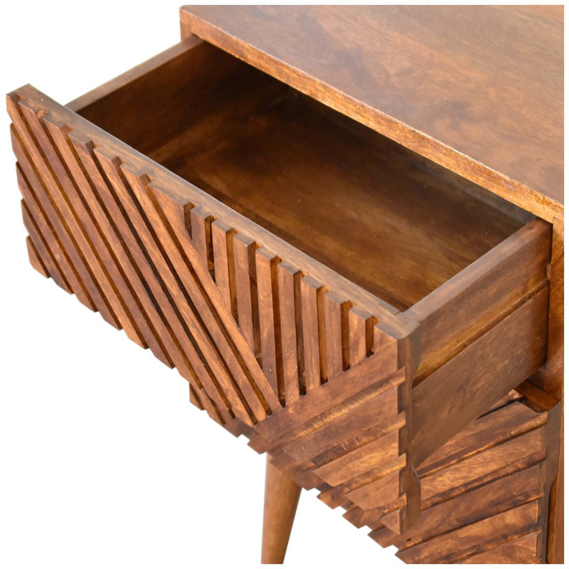 Tweedbrook 45cm W Solid Wood Bedside Table