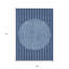 Tapis intérieur lavable rayé bleu marine et gris 9 pi x 12 pi
