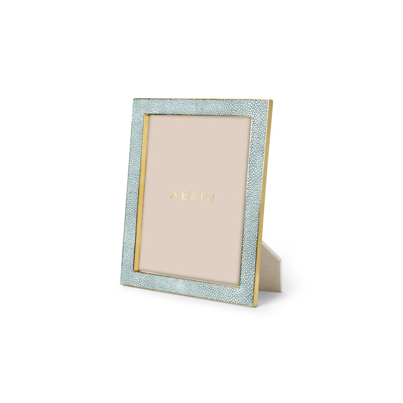 Gray Shagreen 8x10 Frame with Gold Embellishments