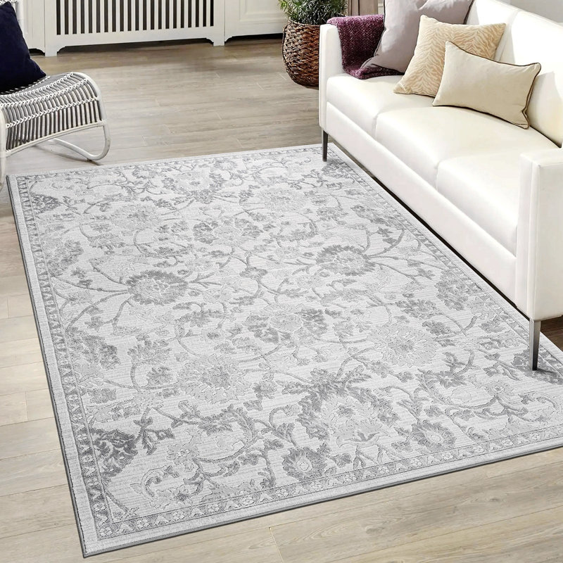 Area Rug, Collection Grey / Oriental, Rectangle 5'3" x 7'6"