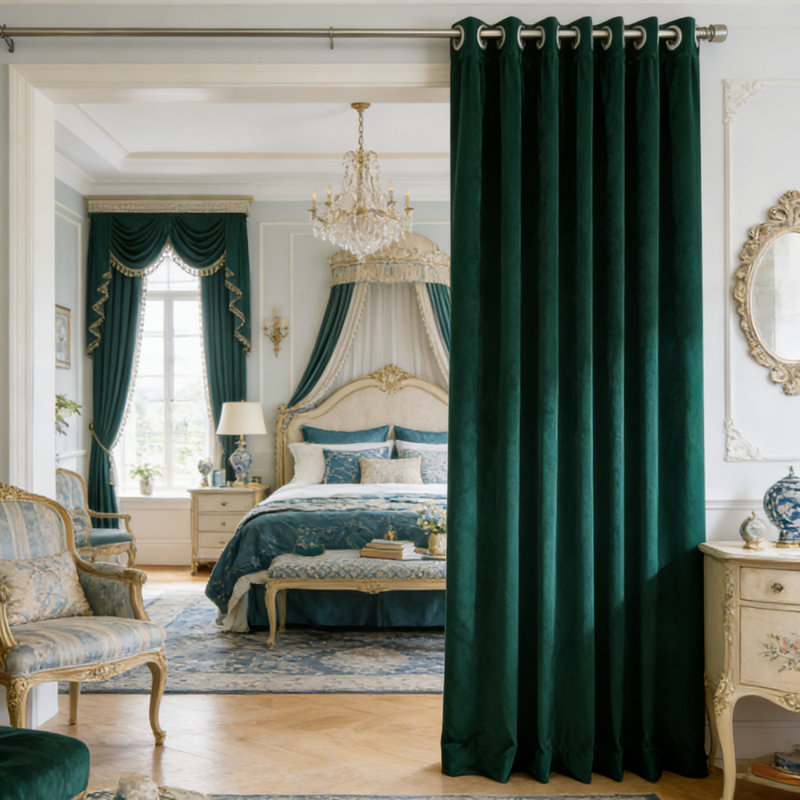 Grommet Velvet Curtains, 1 Panel - Super Soft Light Filtering Drapes, Noise Reducing & Privacy Protection Velvet Window Curtains for Living Room, Bedroom