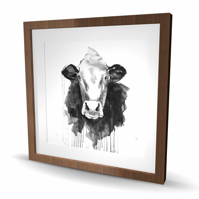 Vache - Imprimé mat pour cuisine, Brun, H 24 po x l 24 po
