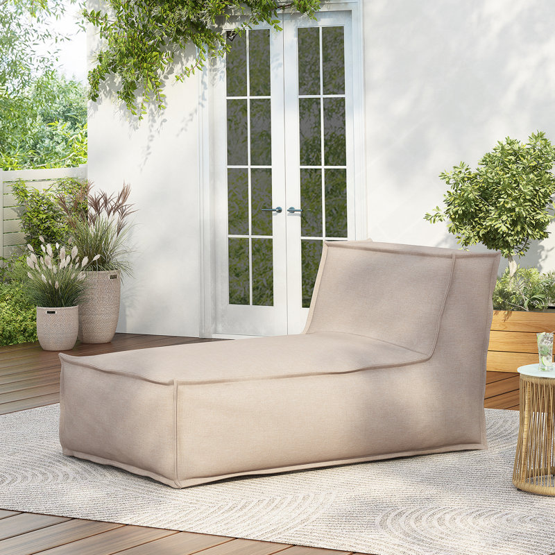 Fauteuil à billes d'extérieur, beige, ensemble de 1