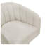 Fauteuil d'appoint pivotant moderne avec revêtement beige et structure en bois massif-134487929