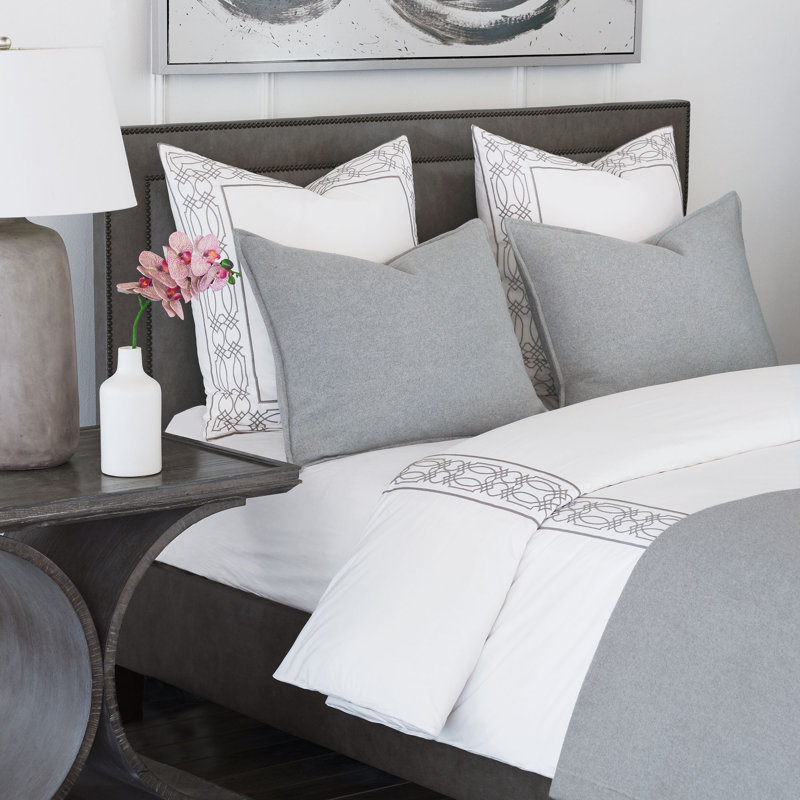 Nicola Pillow Sham, Euro , Gray