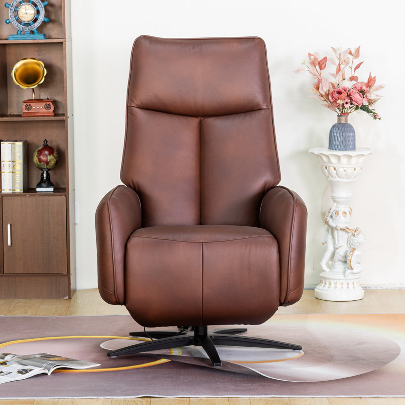 Devony 85cm Wide Swivel Zero Gravity Recliner, Brown