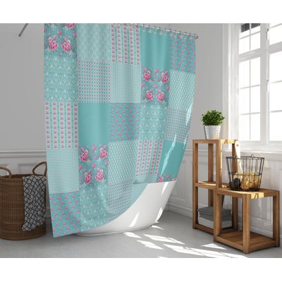 Gilliana Checkered Shower Curtain