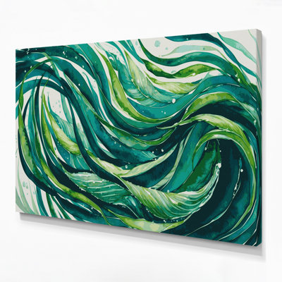 Vegetables Wakame Green Canvas Wall Art