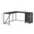 L-Shaped Metal Base Writing Desk