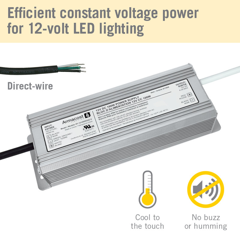 Pilote DEL standard intérieur / extérieur 12V DC, 100W