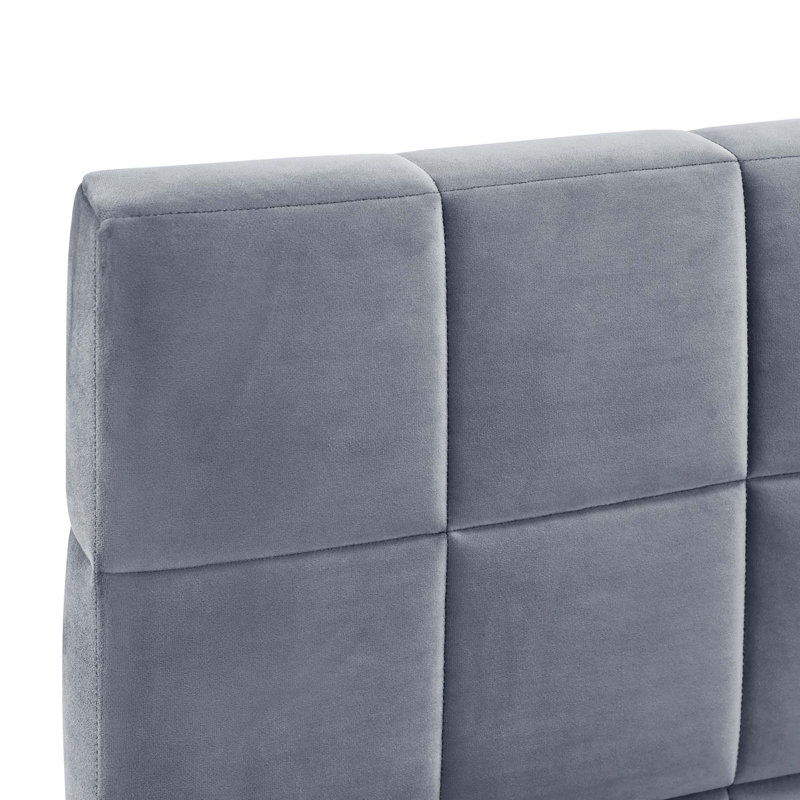 Structure de lit de jour rembourré Nephtali , Gris clair