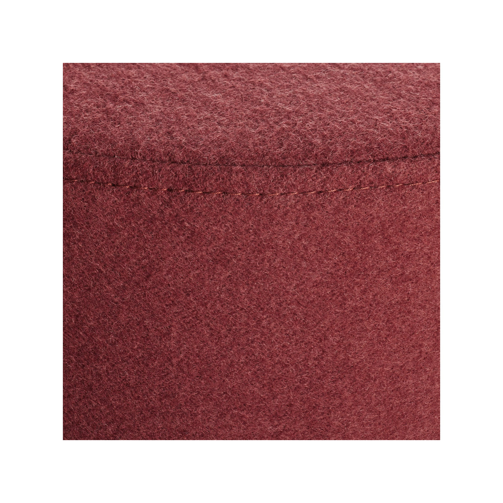 Bumper Upholstered Ottoman, Red