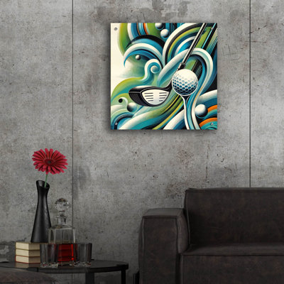  «Golf Abstract» par Rey Klimt, art mural en verre acrylique