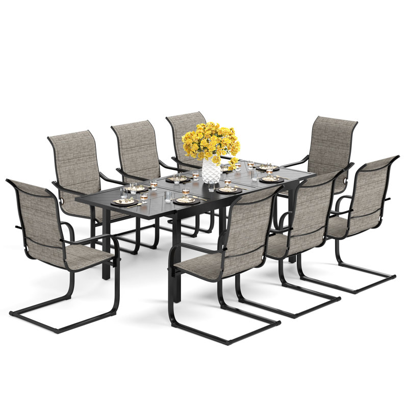 Alyah 8 - Person Patio Dining Set with Rectangular Table