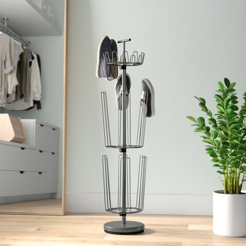 12 Pair Shoe Rack, Silver