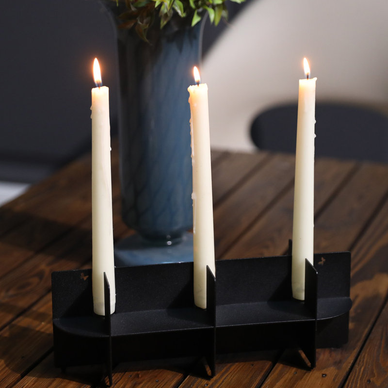 Metal Tabletop Candlestick, Black, 31'' H X 12'' W X 16'' D