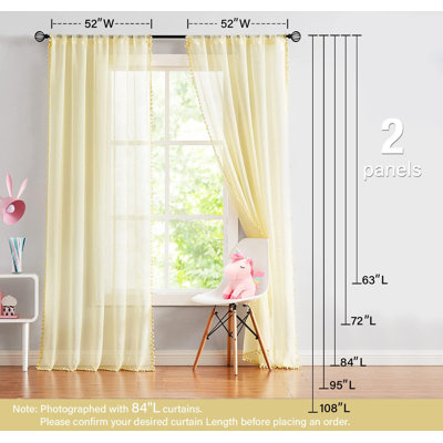 Semi Sheer Curtain Pair