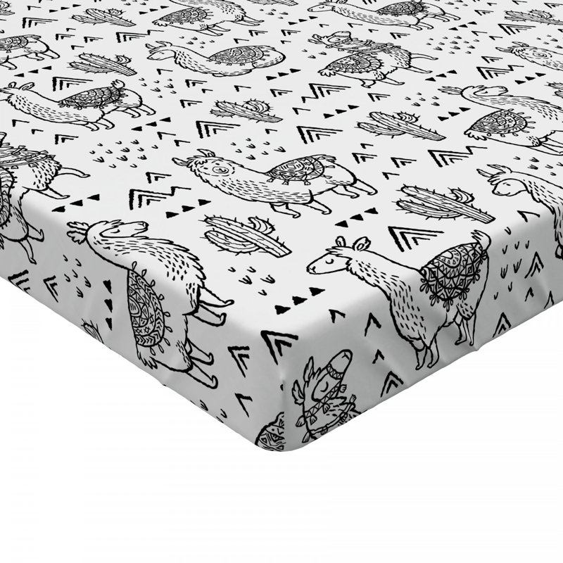 Microfiber Fitted Sheet, Twin XL Fitted Sheet, Black Abstract