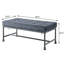 Banc industriel gris avec revêtement doux pour le style chambre à coucher en velours et atmosphère relaxante