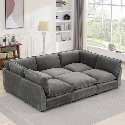 106.77” W Oversized 6-Seater Modular Sofa