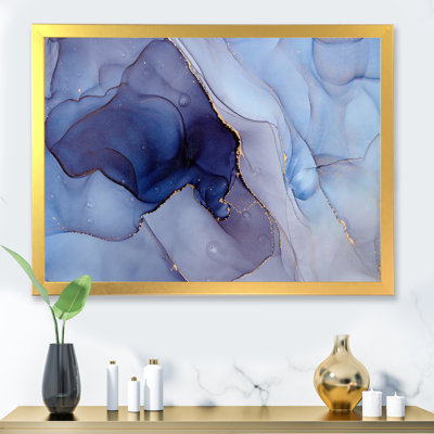 Mauve luxueux abstrait fluide V - peinture sur toile