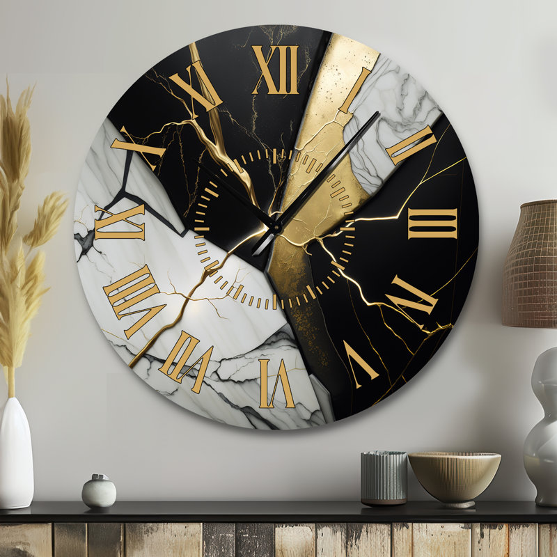 Horloge murale abstraite Geode, Grand